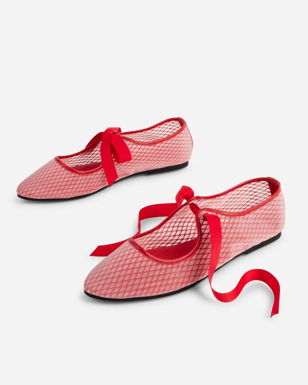 Valley Mesh Ballet Flat - Cherry