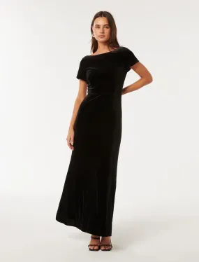 Violet Velvet Maxi Dress