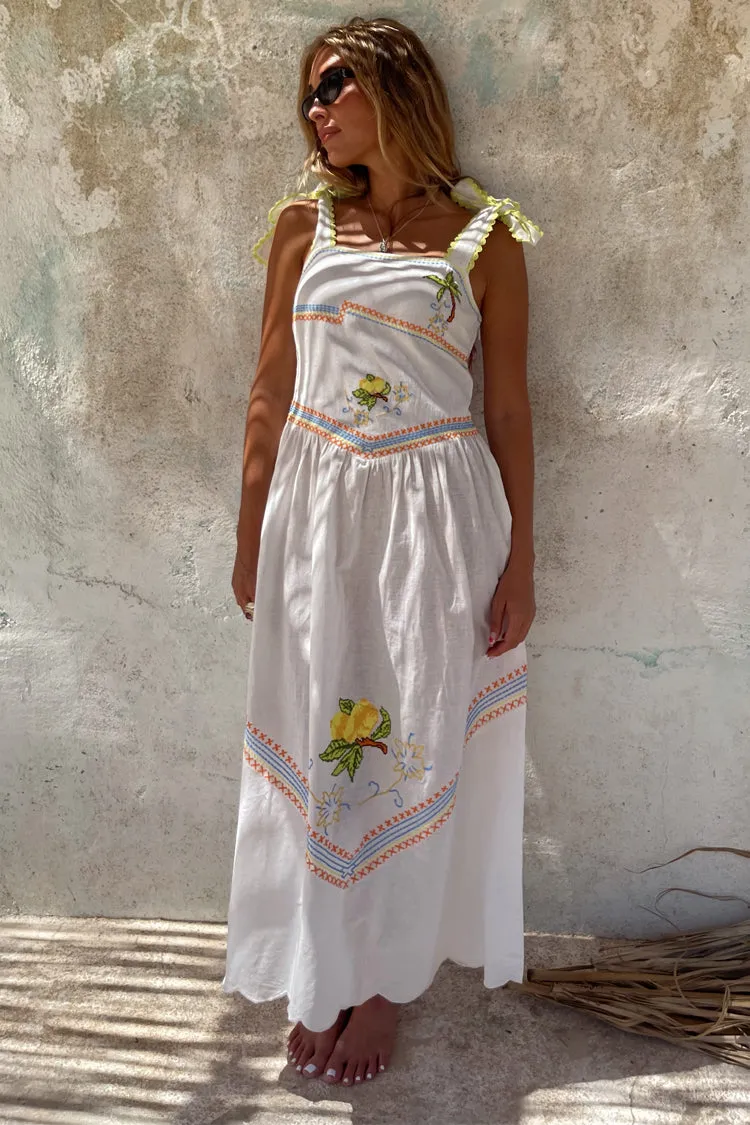 White Corfu Midi Dress