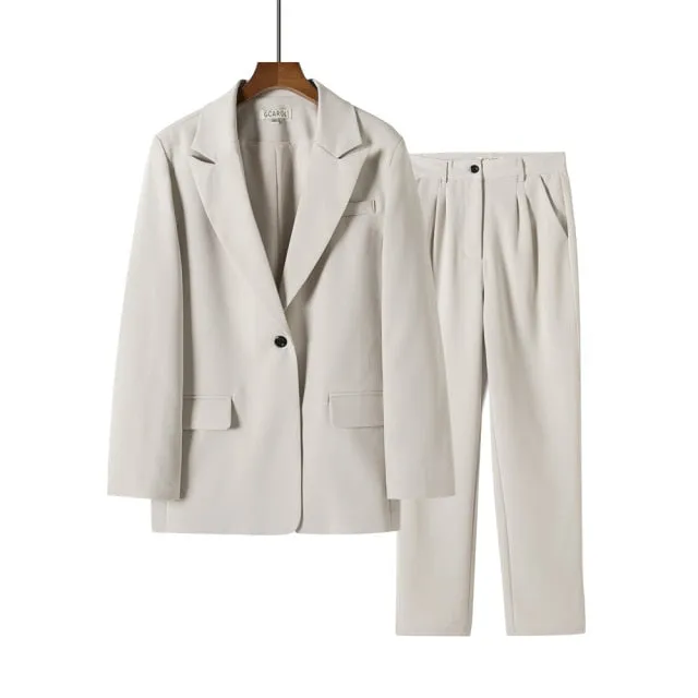 Women Blazer And Guard Pants Sets Two Pieces Women Formal Suit