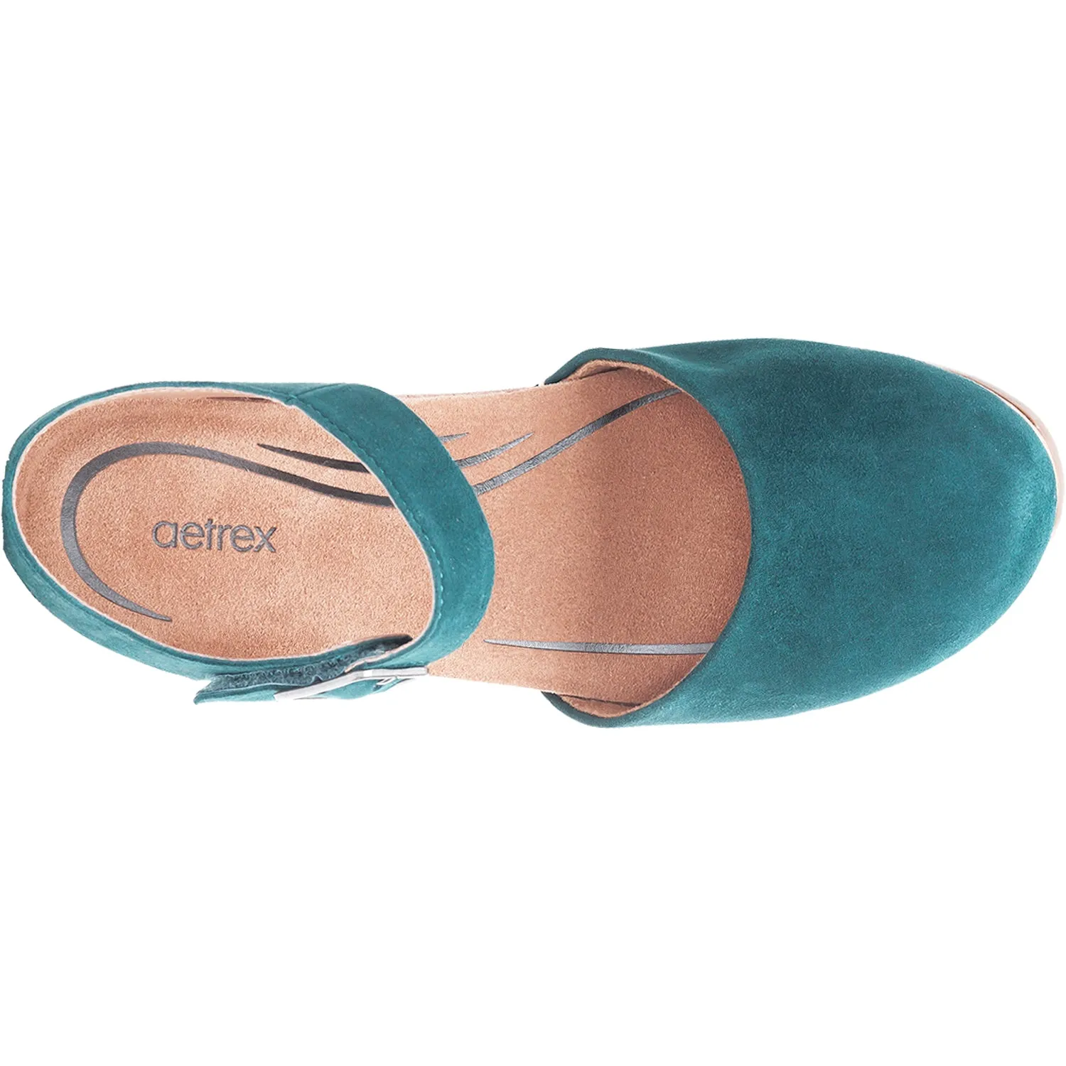 Women's Aetrex Finley Dark Teal Suede