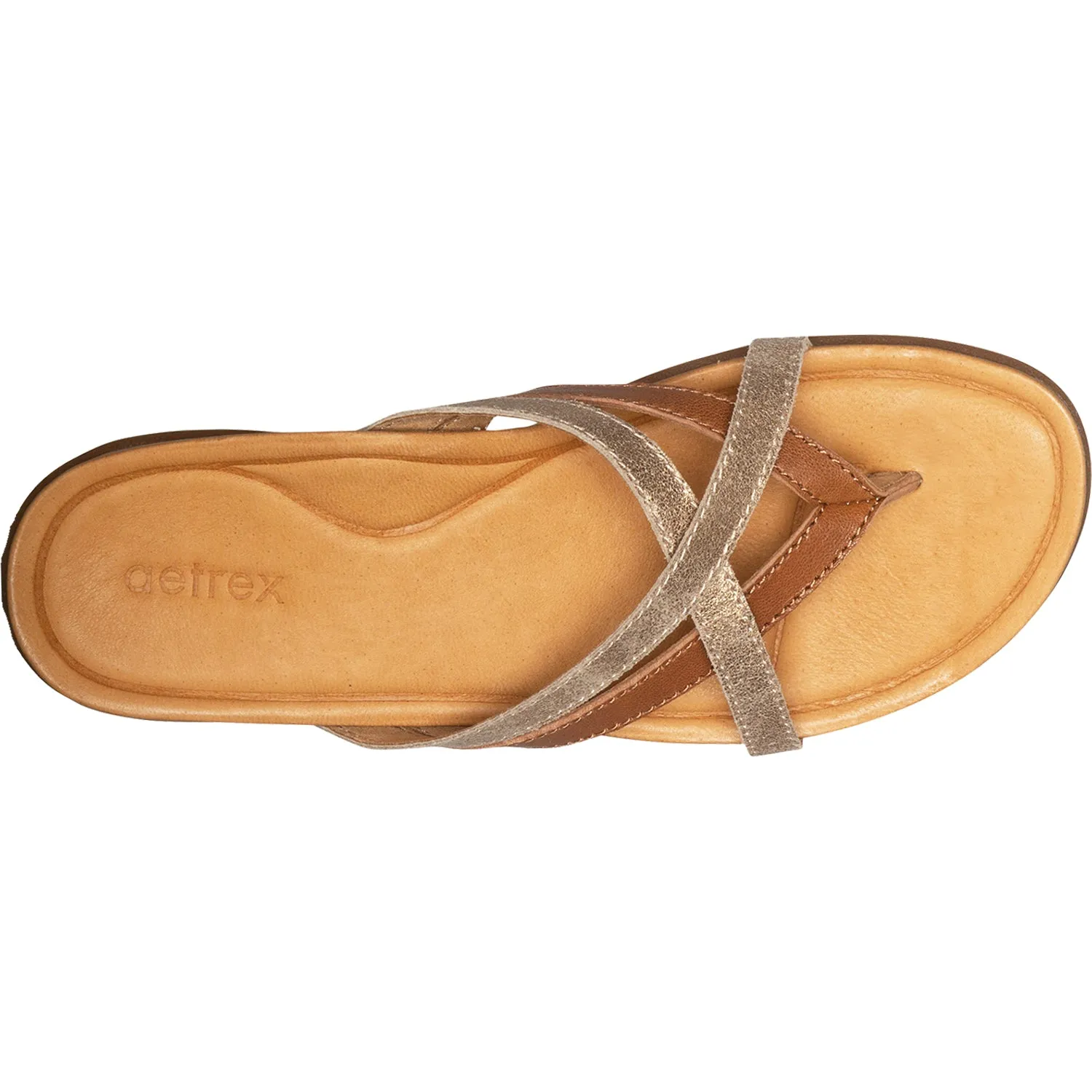 Women's Aetrex Kala Brown Leather