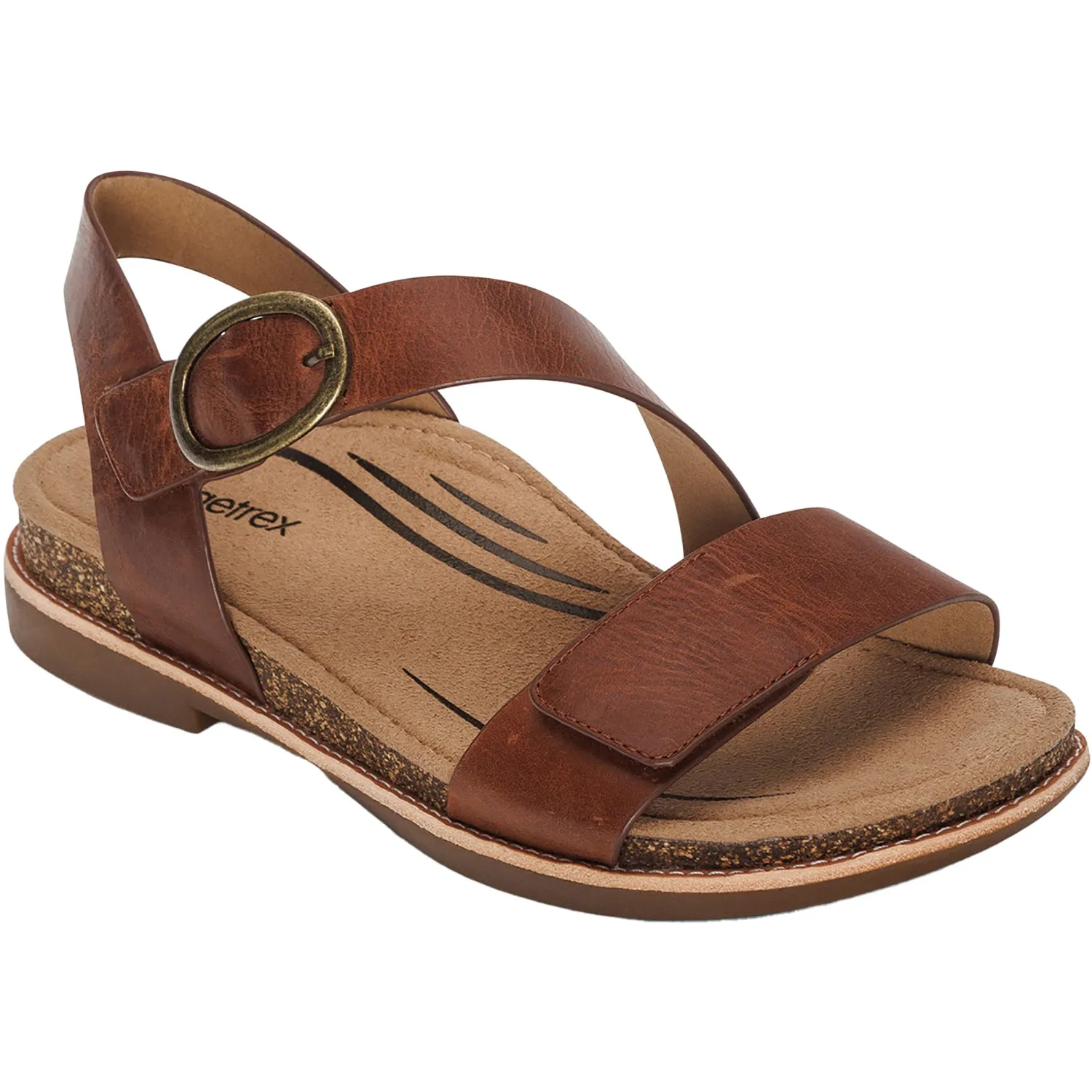 Women's Aetrex Tamara Walnut Leather