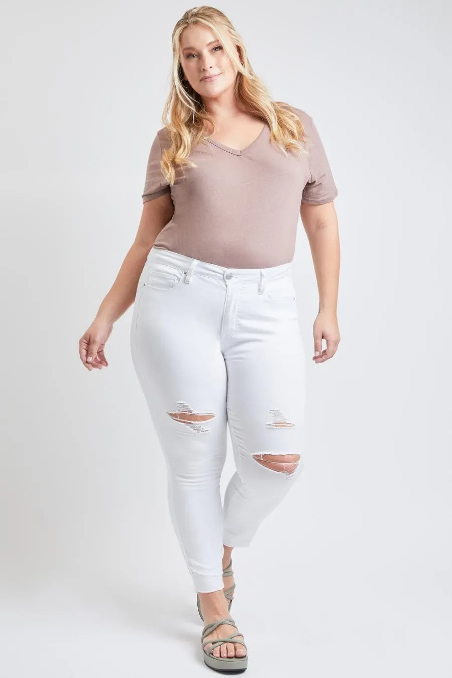 Women's Plus Size Sustainable High Rise Skinny Ankle Jeans