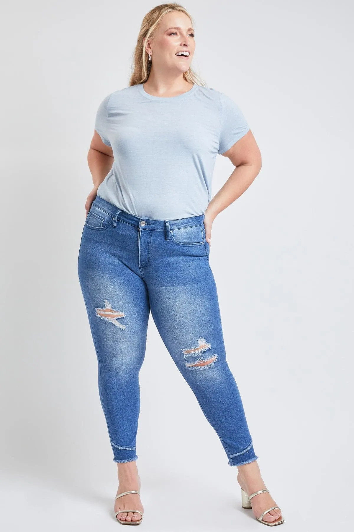 Women's Plus Size Sustainable High Rise Skinny Ankle Jeans