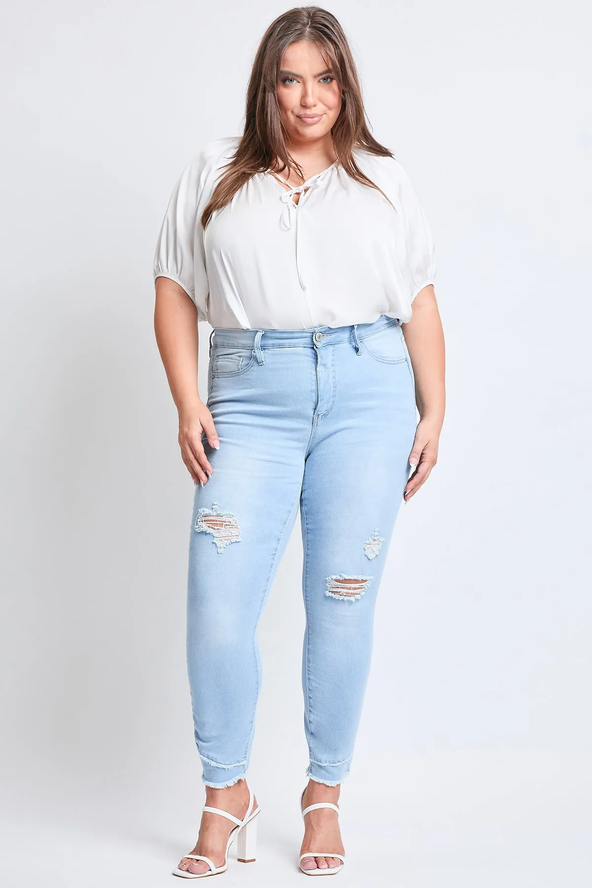 Women's Plus Size Sustainable High Rise Skinny Ankle Jeans