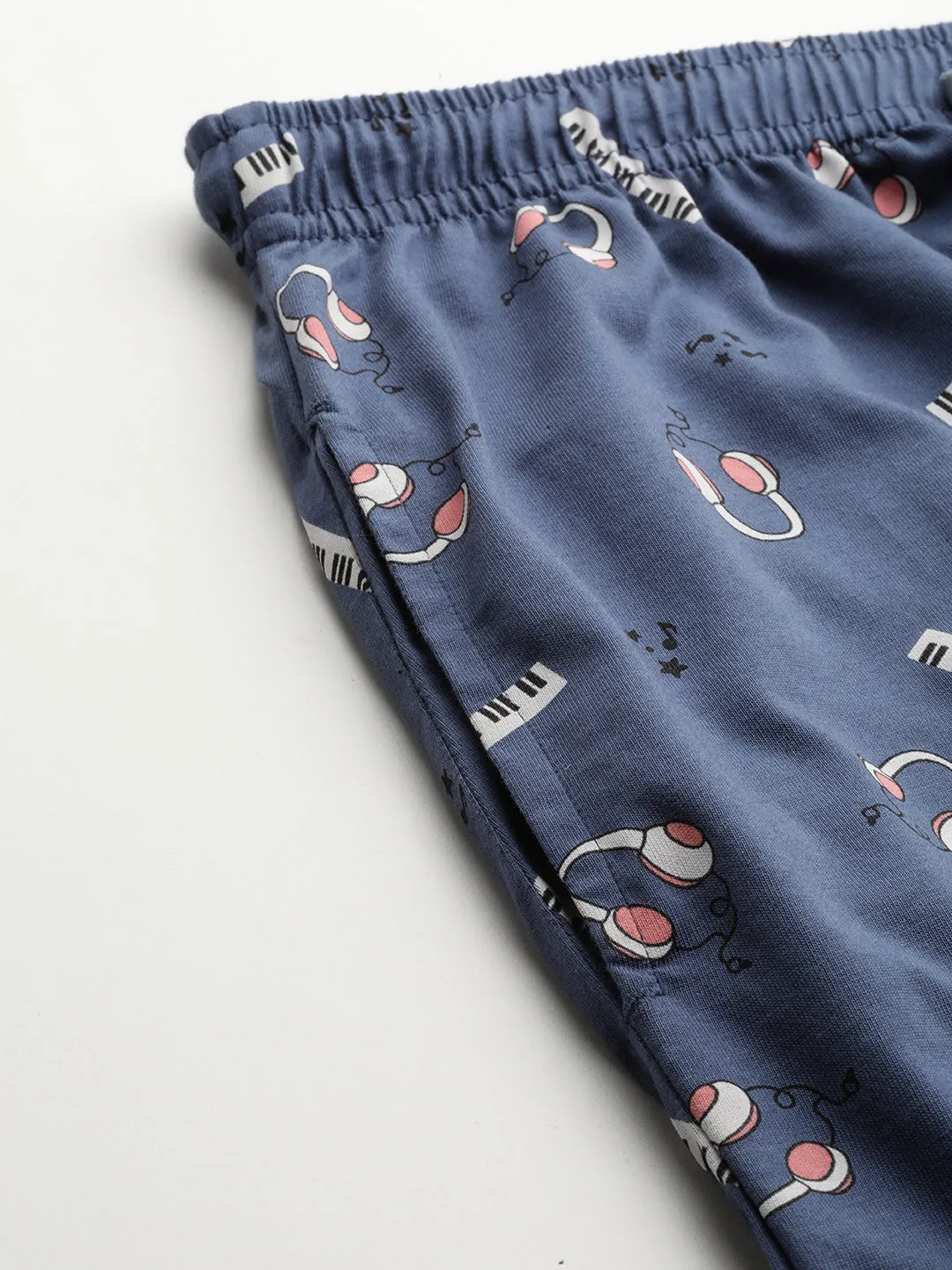 Women's Printed Cotton Navy Blue Lounge Pants | LDLW-2330-1 |