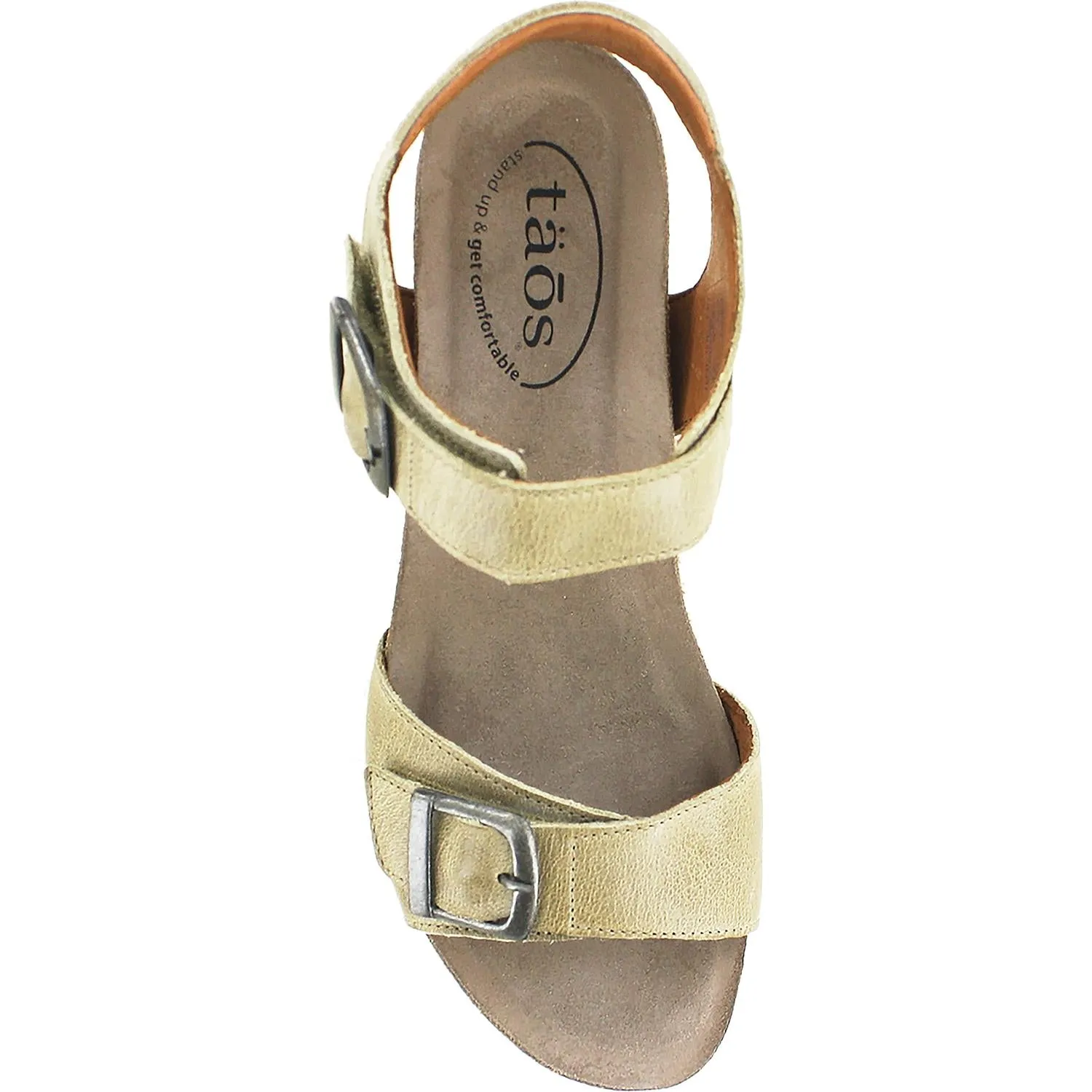 Women's Taos Buckle Up Stone Leather