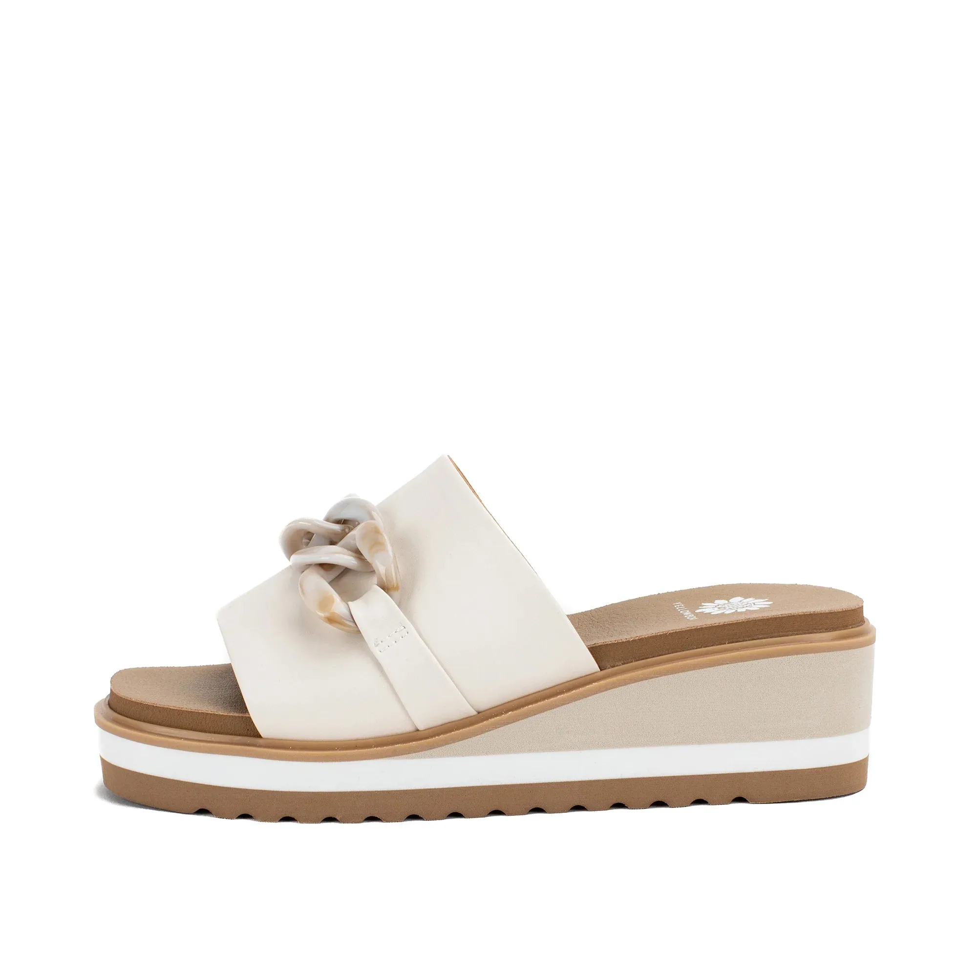 Yellow Box Women's Alora Wedge Slide Sandal - Bone 60153